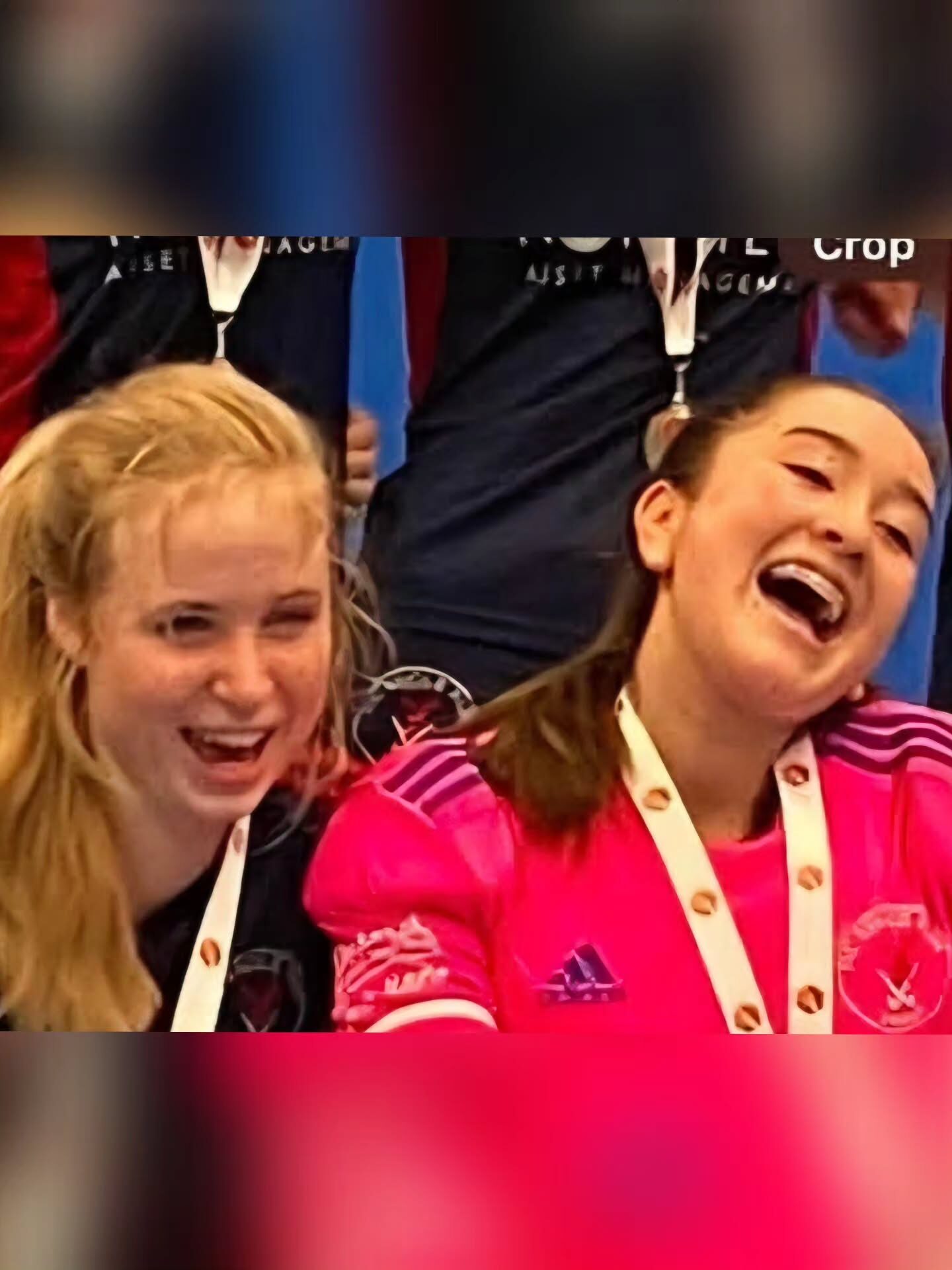 Medals on and all smiles after the final