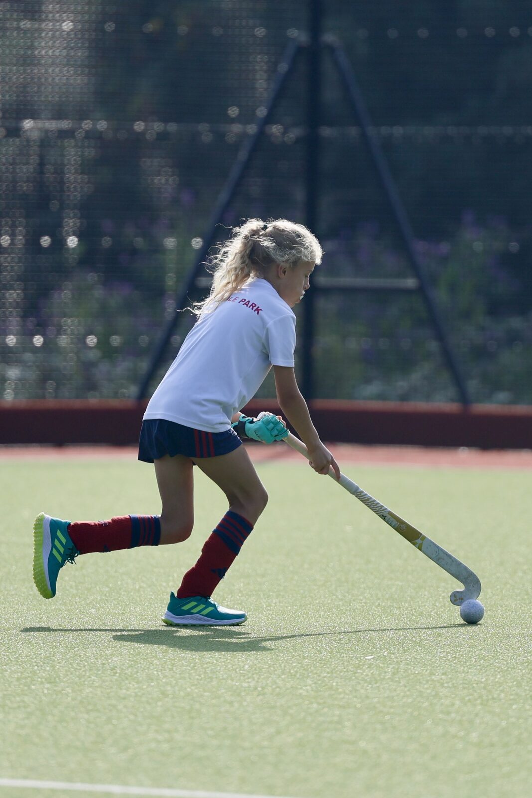 One of our youngest players chases the ball at full speed