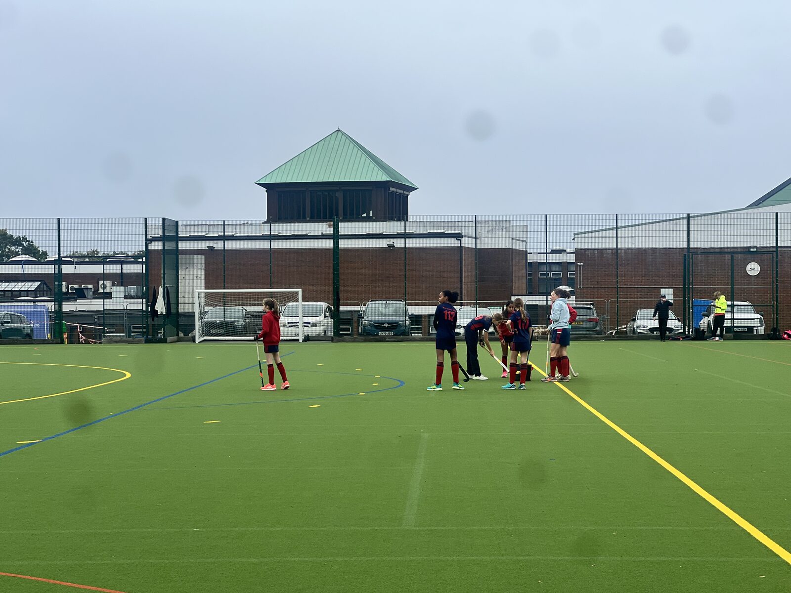 Sticks down and battling for the ball in midfield