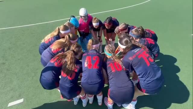 HC Knole Park players in a pre-match huddle