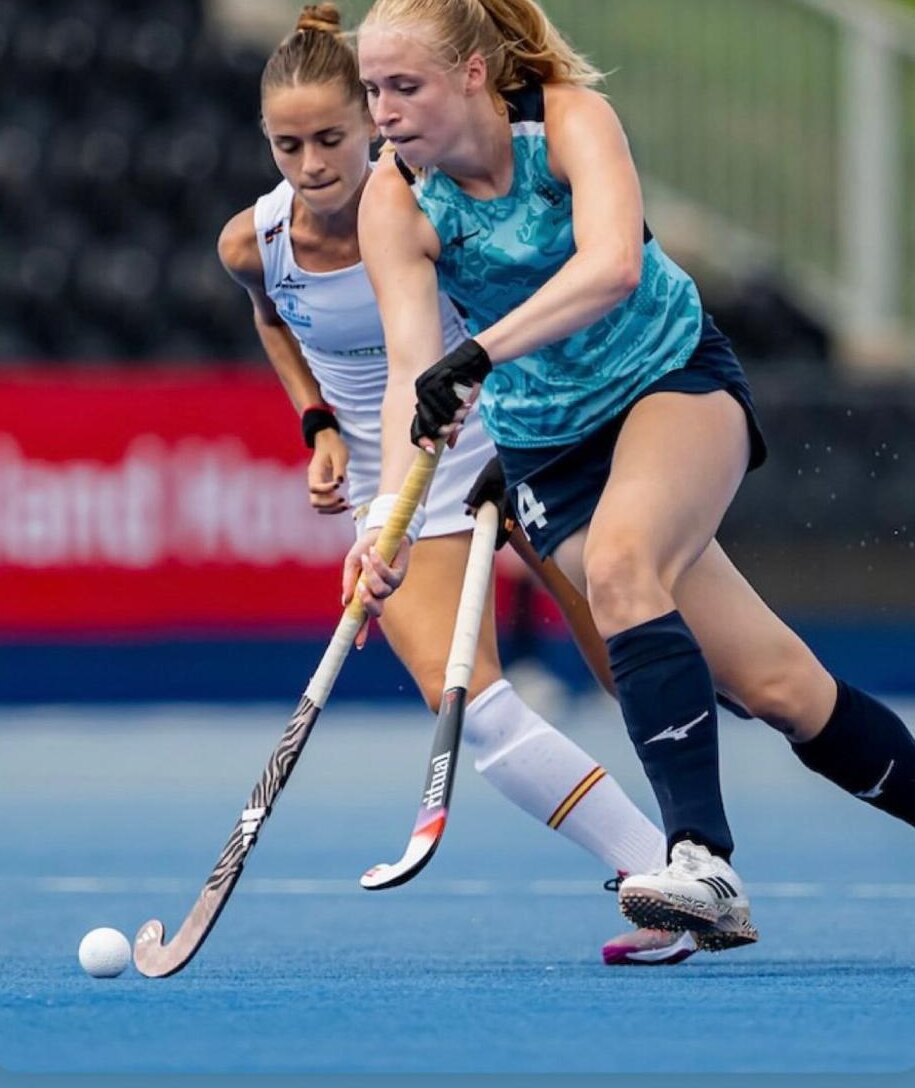 Lottie Bingham in action for England on the international stage
